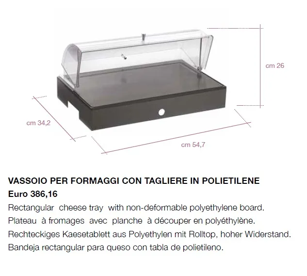 Pinti Cheese Tray with Polyethylene Chopping Board art.F1800940
